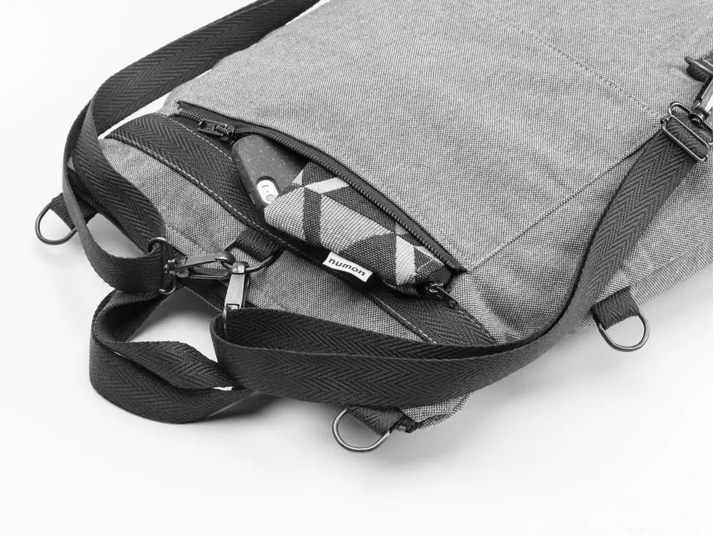 Bolso-mochila verde bosque de tapicería reciclada