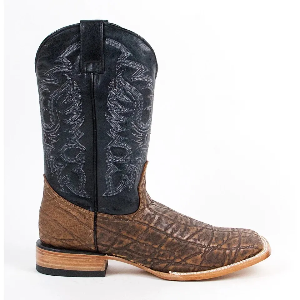 Botas de Elefante Grabado Horma Rodeo Cuadrada Color Cafe Q8227059