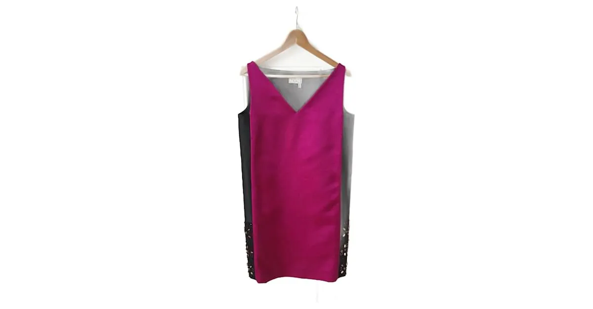 LANVIN Vestidos T.fr 36 Seda Negro 