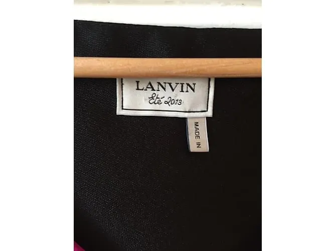LANVIN Vestidos T.fr 36 Seda Negro 