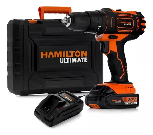 Taladro Atornillador A Bateria 20v Hamilton Ultimate Ult110 Color Naranja/Negro Frecuencia 50 Hz